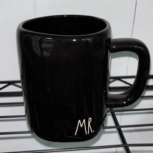 Rae Dunn Black 'MR' Mug